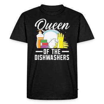 Reine de la profession de lave-vaisselle - T-shirt Premium bio Homme - noir - Devant - Nico (187cm)
