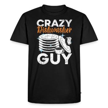 Crazy Lave-vaisselle Guy Lave-vaisselle Profession Emploi - T-shirt Premium bio Homme - noir - Devant - Nico (187cm)