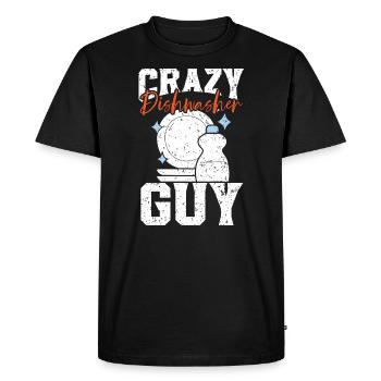 Crazy Lave-vaisselle Guy Lave-vaisselle Profession Emploi - T-shirt Premium bio Homme - noir - Devant - Nico (187cm)
