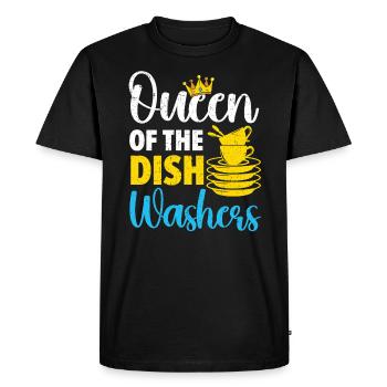 Reine de la profession de lave-vaisselle - T-shirt Premium bio Homme - noir - Devant - Nico (187cm)