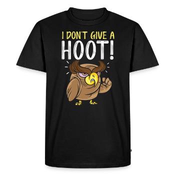 Je ne donne pas un hoot oiseau nocturne hibou chuchoteur - T-shirt Premium bio Homme - noir - Devant - Nico (187cm)