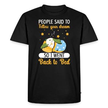 Je suis retourné au lit Nocturnal Bird Owl Whisperer - T-shirt Premium bio Homme - noir - Devant - Nico (187cm)