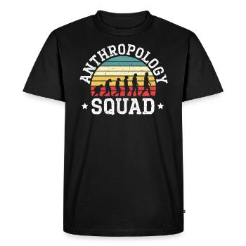 Escouade d’anthropologie Science Archéologie préhistorique - T-shirt Premium bio Homme - noir - Devant - Nico (187cm)