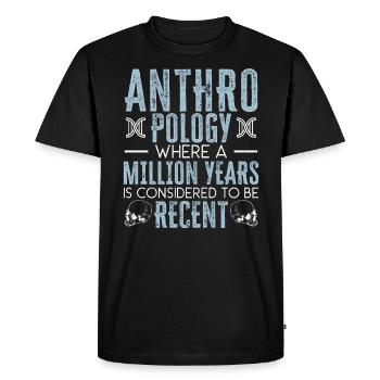 Où un million d’années est considéré comme récent - T-shirt Premium bio Homme - noir - Devant - Nico (187cm)