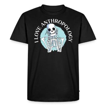 Amour Anthropologie Science Archéologie préhistorique - T-shirt Premium bio Homme - noir - Devant - Nico (187cm)