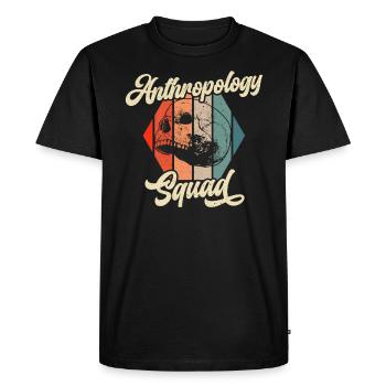 Escouade d’anthropologie Science Archéologie préhistorique - T-shirt Premium bio Homme - noir - Devant - Nico (187cm)