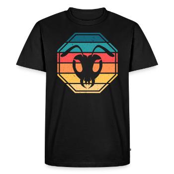 Rétro Fourmi Chuchoteur Amoureux des fourmis Insectes Journée mondiale des fourmis - T-shirt Premium bio Homme - noir - Devant - Nico (187cm)