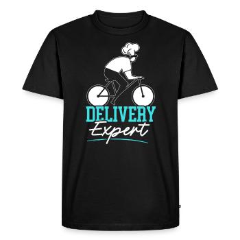 Delivery Expert Courier Food Delivery Driver - Men's Premium Organic T-Shirt - black - Front - Nico (187cm)