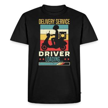 Delivery Service Driver Courier Food Delivery Guy - Men's Premium Organic T-Shirt - black - Front - Nico (187cm)
