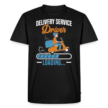 Delivery Service Driver Courier Food Delivery Guy - Men's Premium Organic T-Shirt - black - Front - Nico (187cm)