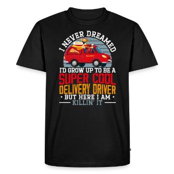Super Cool Delivery Driver Courier Food Delivery - Men's Premium Organic T-Shirt - black - Front - Nico (187cm)