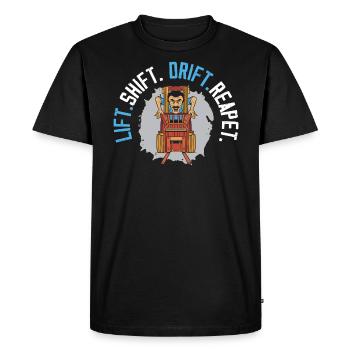 Lift Shift Drift Repeat Forklift Driver Entrepôt - T-shirt Premium bio Homme - noir - Devant - Nico (187cm)