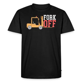 Fork Off Forklift Opérateur Job Warehouse Worker - T-shirt Premium bio Homme - noir - Devant - Nico (187cm)