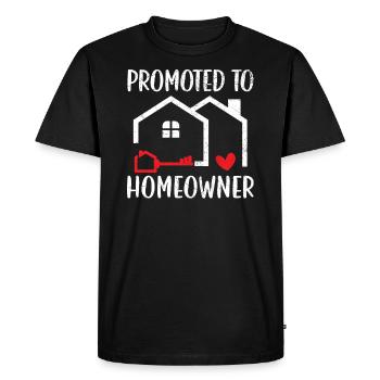 Promu à Homeowner Keys Housewarming Party - T-shirt Premium bio Homme - noir - Devant - Nico (187cm)