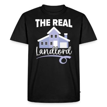 Le vrai propriétaire propriétaire pendaison de crémaillère - T-shirt Premium bio Homme - noir - Devant - Nico (187cm)