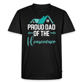 Fier papa de la pendaison de crémaillère du propriétaire de maison - T-shirt Premium bio Homme - noir - Devant - Nico (187cm)