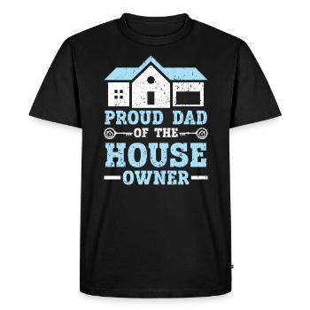 Fier papa de la pendaison de crémaillère du propriétaire de maison - T-shirt Premium bio Homme - noir - Devant - Nico (187cm)