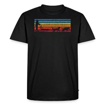 Mush Mushing Sled Dog Sledding Musher Huskie - Men's Premium Organic T-Shirt - black - Front - Nico (187cm)
