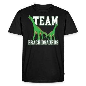 Équipe Brachiousaurus Dinosaur Future Paleontologist - T-shirt Premium bio Homme - noir - Devant - Nico (187cm)