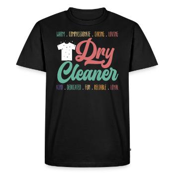 Dry Cleaning Manager Job Profession Dry Cleaner - Men's Premium Organic T-Shirt - black - Front - Nico (187cm)