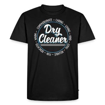Dry Cleaning Manager Job Profession Dry Cleaner - Men's Premium Organic T-Shirt - black - Front - Nico (187cm)