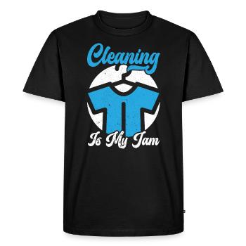 Le nettoyage est mon travail de confiture Profession de nettoyeur à sec - T-shirt Premium bio Homme - noir - Devant - Nico (187cm)