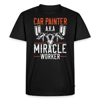 Peintre automobile Miracle Worker Peintre de carrosserie automobile - T-shirt Premium bio Homme - noir - Devant - Nico (187cm)