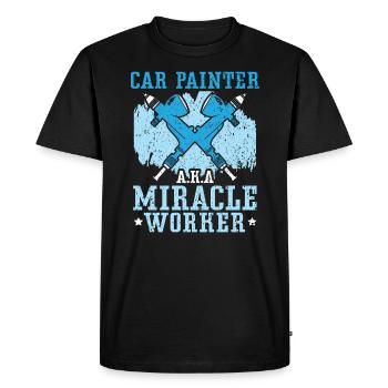 Peintre automobile Miracle Worker Peintre de carrosserie automobile - T-shirt Premium bio Homme - noir - Devant - Nico (187cm)