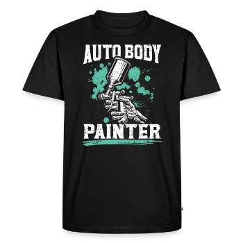 Auto Body Painter Profession Esthétique automobile - T-shirt Premium bio Homme - noir - Devant - Nico (187cm)