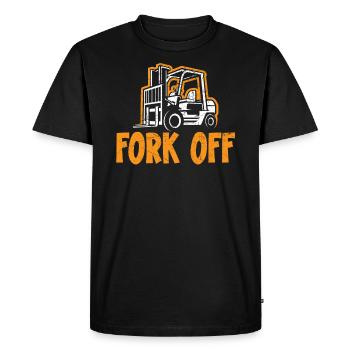 Fork Off Forklift Opérateur Job Warehouse Worker - T-shirt Premium bio Homme - noir - Devant - Nico (187cm)