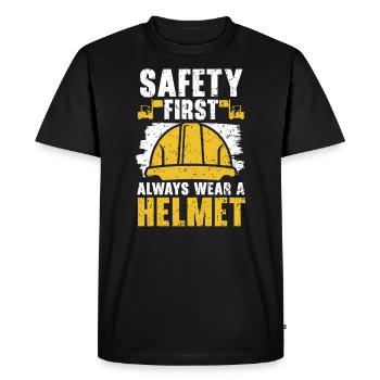 Profession d’opérateur de chariot élévateur - T-shirt Premium bio Homme - noir - Devant - Nico (187cm)