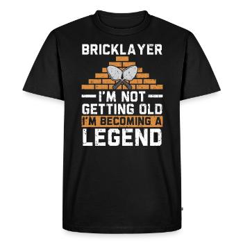 Bricklayer I'm Becoming A Legend Construction - Men's Premium Organic T-Shirt - black - Front - Nico (187cm)