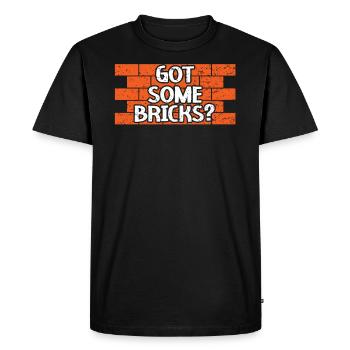 J’ai des briques Maçon de construction Maçon - T-shirt Premium bio Homme - noir - Devant - Nico (187cm)