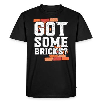 J’ai des briques Maçon de construction Maçon - T-shirt Premium bio Homme - noir - Devant - Nico (187cm)