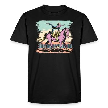 Saut à cheval Voltigeur Équitation Équitation - T-shirt Premium bio Homme - noir - Devant - Nico (187cm)