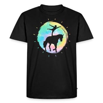 Saut à cheval Voltigeur Équitation Équitation - T-shirt Premium bio Homme - noir - Devant - Nico (187cm)
