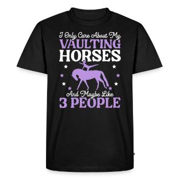 Saut à cheval Voltigeur Équitation Équitation - T-shirt Premium bio Homme - noir - Devant - Nico (187cm)