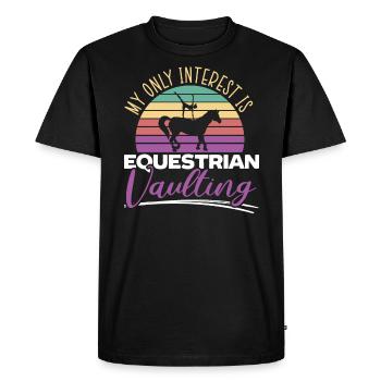 Mon seul intérêt est le cheval de saut équestre - T-shirt Premium bio Homme - noir - Devant - Nico (187cm)