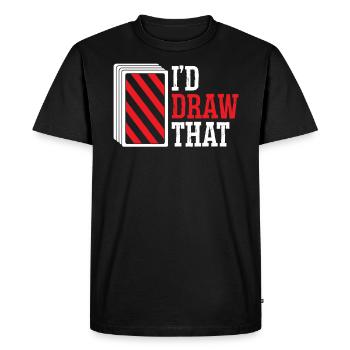 I'd Draw That Card Collector Trading Card Game - Men's Premium Organic T-Shirt - black - Front - Nico (187cm)