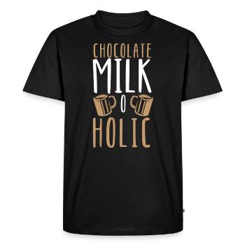 Chocolate Milk O Holic Choco Drink Chocolate - Men's Premium Organic T-Shirt - black - Front - Nico (187cm)