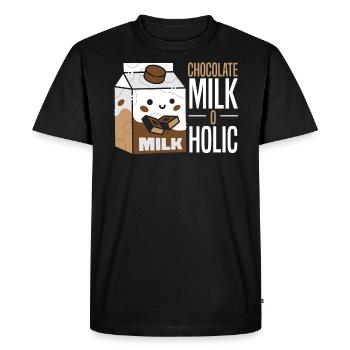 Chocolate Milk O Holic Choco Drink Chocolate - Men's Premium Organic T-Shirt - black - Front - Nico (187cm)
