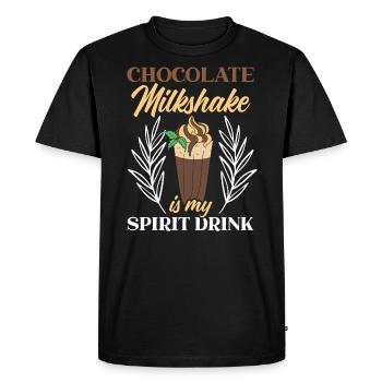 Chocolate Milkshake Is My Spirit Drink Choco - Men's Premium Organic T-Shirt - black - Front - Nico (187cm)