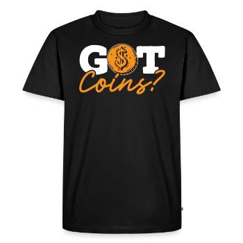 Coin Collector Numismatist Coin Collecting - Men's Premium Organic T-Shirt - black - Front - Nico (187cm)