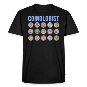 Coinologist Coin Collection de pièces de collection - T-shirt Premium bio Homme - noir - Devant - Nico (187cm)