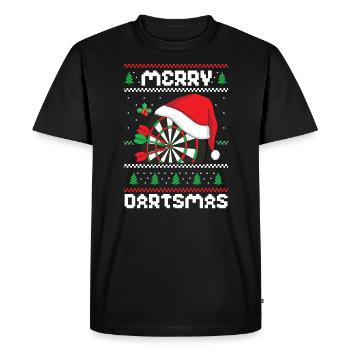 Merry Dartmas Sport Lover Joyeux Noël Jour de Noël - T-shirt Premium bio Homme - noir - Devant - Nico (187cm)