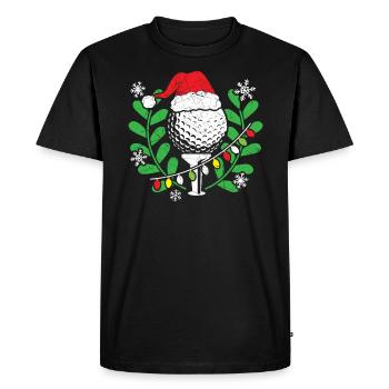 Joueur de golf Sport Golfeur Joyeux Noël Jour de Noël - T-shirt Premium bio Homme - noir - Devant - Nico (187cm)
