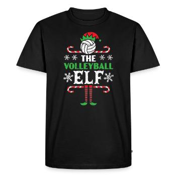 Le Volleyball Elf Sport Joyeux Noël Jour de Noël - T-shirt Premium bio Homme - noir - Devant - Nico (187cm)