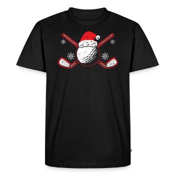 Joueur de golf Sport Golfeur Joyeux Noël Jour de Noël - T-shirt Premium bio Homme - noir - Devant - Nico (187cm)