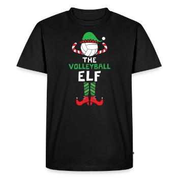 Le Volleyball Elf Sport Joyeux Noël Jour de Noël - T-shirt Premium bio Homme - noir - Devant - Nico (187cm)