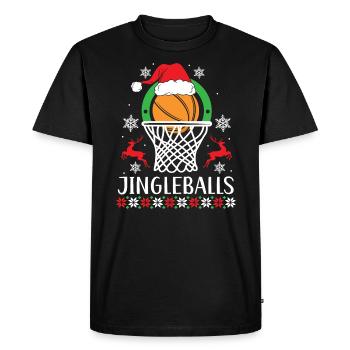 Jingleballs Basketball Player Noël Jour de Noël - T-shirt Premium bio Homme - noir - Devant - Nico (187cm)